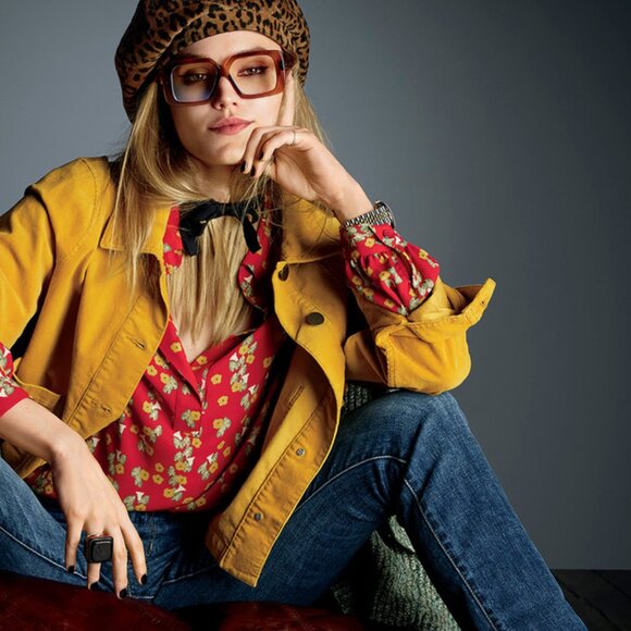 Cabi 3909 Citizen Jacket S Micro Corduroy Cord Marigold Mustard Yellow Pockets - Picture 1 of 16